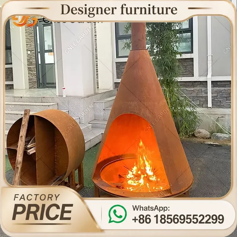 Portable Wood Pellet Stove With Chimney Modern Heating For Outdoor Camping Home Efficient Fuel Saving view 2