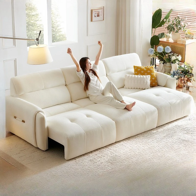 

Full Size Armrest Electric Sofa Beige Luxury Sleeper Lounges Recliner Chair Oversized Modern Indoor Woonkamerbanken Furniture