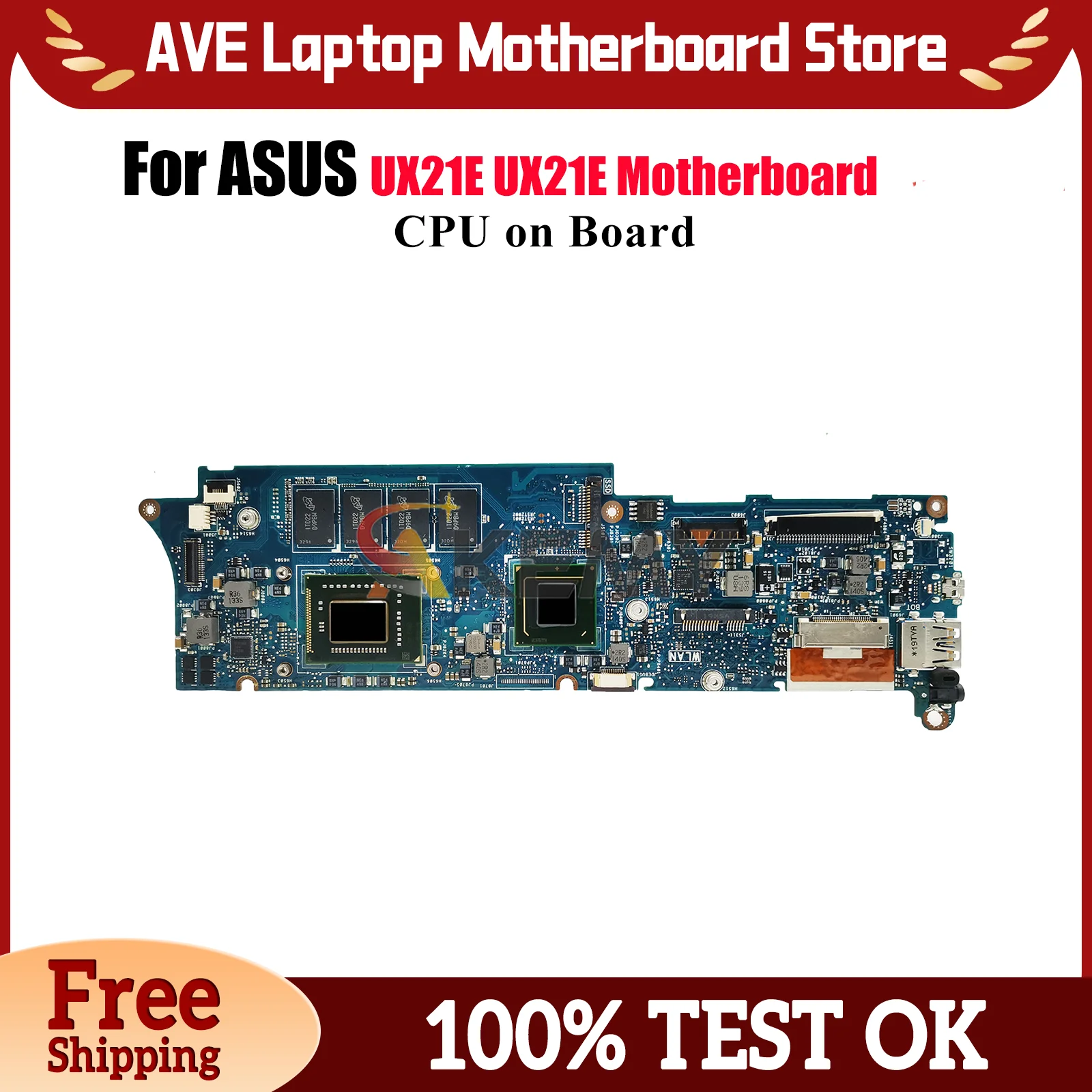 

UX21E Laptop Motherboard For ASUS ZenBook UX21E UX21E Notebook Mainboard With CPU 100% tests OK fast shipping High quality