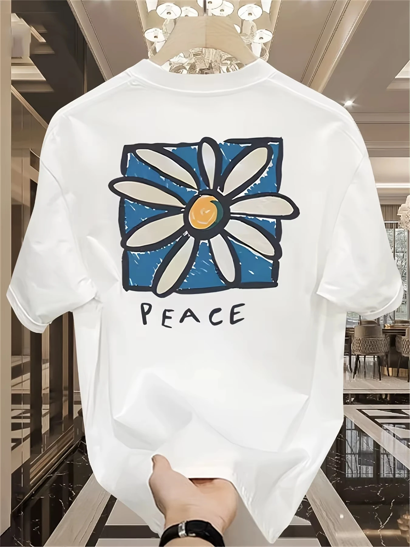 T-shirt à manches courtes en pur coton épais pour homme — Style streetwear japonais et coréen, lavable en machine, plein de charme vintage