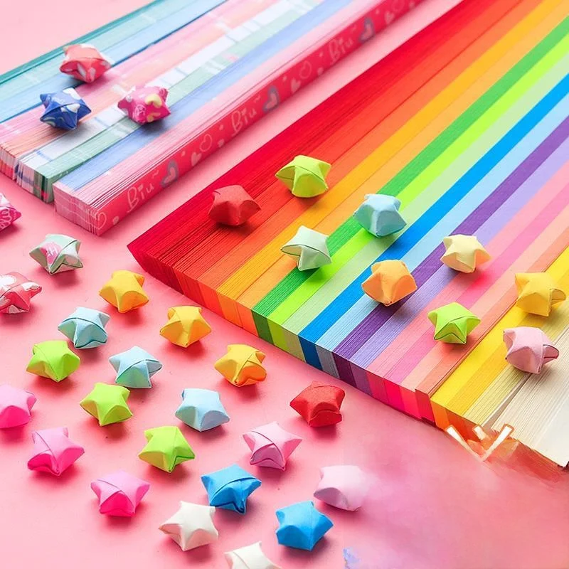 

Бумажные полоски для звездочек: градиентные, для пентаграмм, ручной работы, для складывания звездочек, специальная бумага, маленькие звездочки, длинные полоски