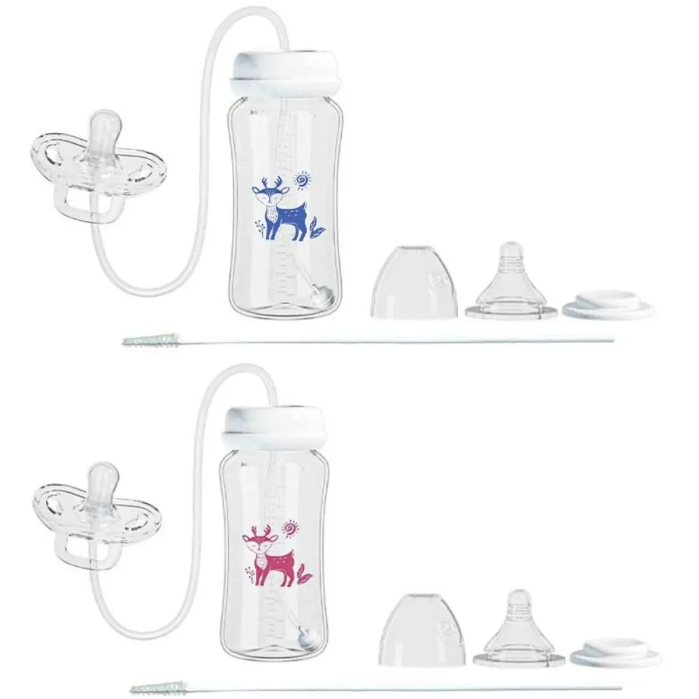mamadeira-criativa-3-em-1-maos-livres-300ml-com-bico-largo-bola-de-gravidade-e-escova-para-limpeza