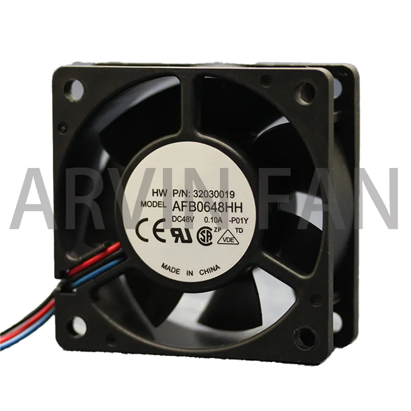 

Original DC 48V 60mm Server Fan AFB0648HH 6CM 60*60*25 mm 6025 0.12A Inverter Cooling Fan