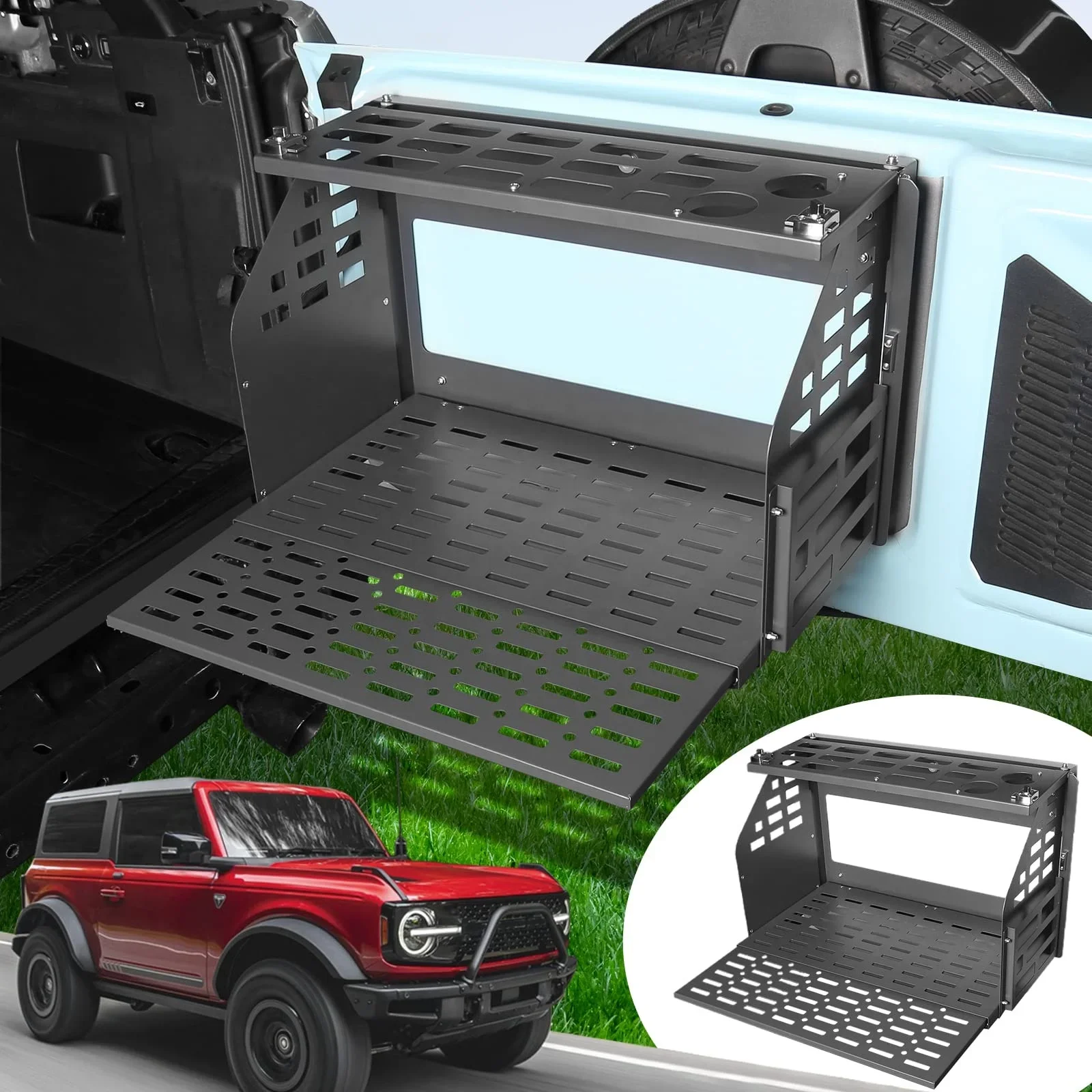 Rear Door Tailgate Foldable Table for Ford Bronco Accessories 4-Door