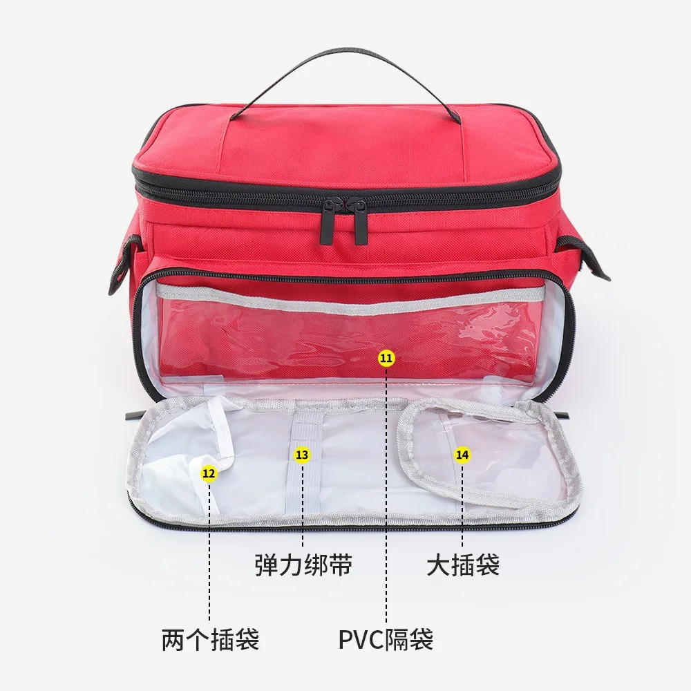 2025 منظم الأدوية المحمول للسفر المنزلي والإسعافات الأولية للسفر في الهواء الطلق حقيبة الطوارئ لتخزين الأدوية