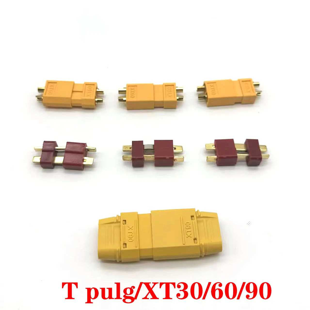 

100pcs XT Series XT30/60/90 T pulg Series Connector Plug Terminal Suit for RC Lithium Polymer Battery Model Aircraft Accessories