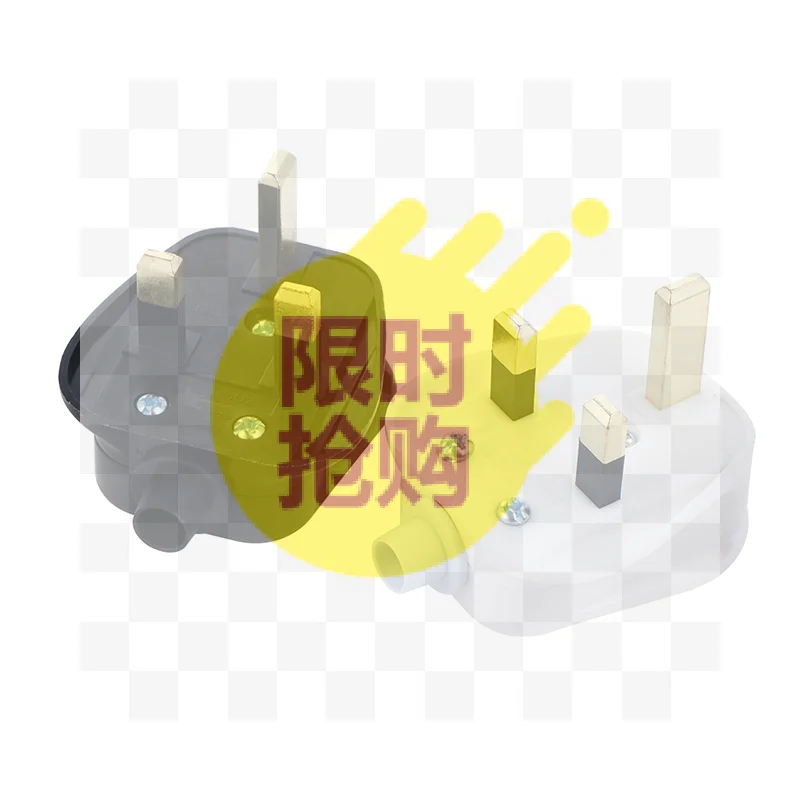 【DC】England Removable Power Plug Type G White Black 3 Pin UK Mains Plug 13A Appliance Assembly Power Cord Fuse Wiring Connector