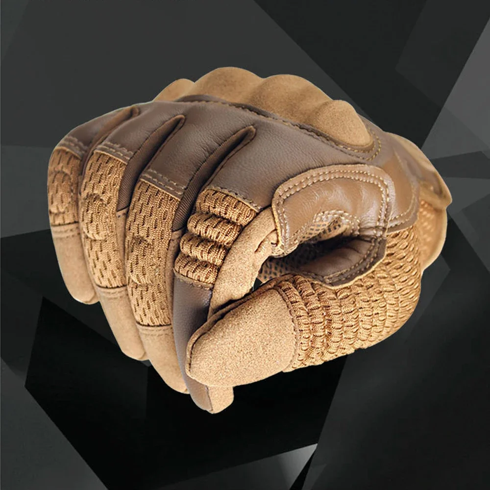 قفازات تكتيكية كاملة الأصابع للرجال شاشة تعمل باللمس Airsoft القتالية الألوان الرماية هارد شل دراجة القيادة الدراجات التخييم قفاز