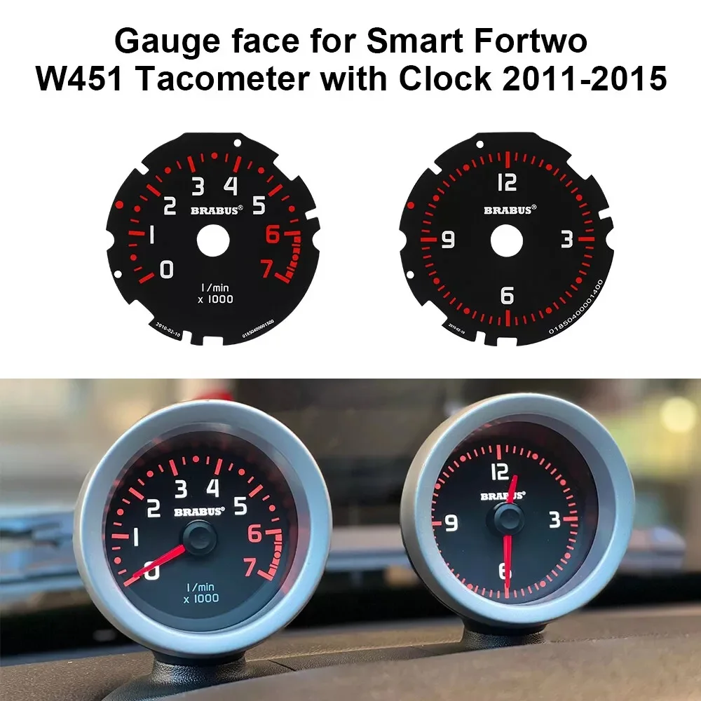

Gauge Face for Smart Fortwo W451 Speedometer Tachometer and Clock 200 Km/h