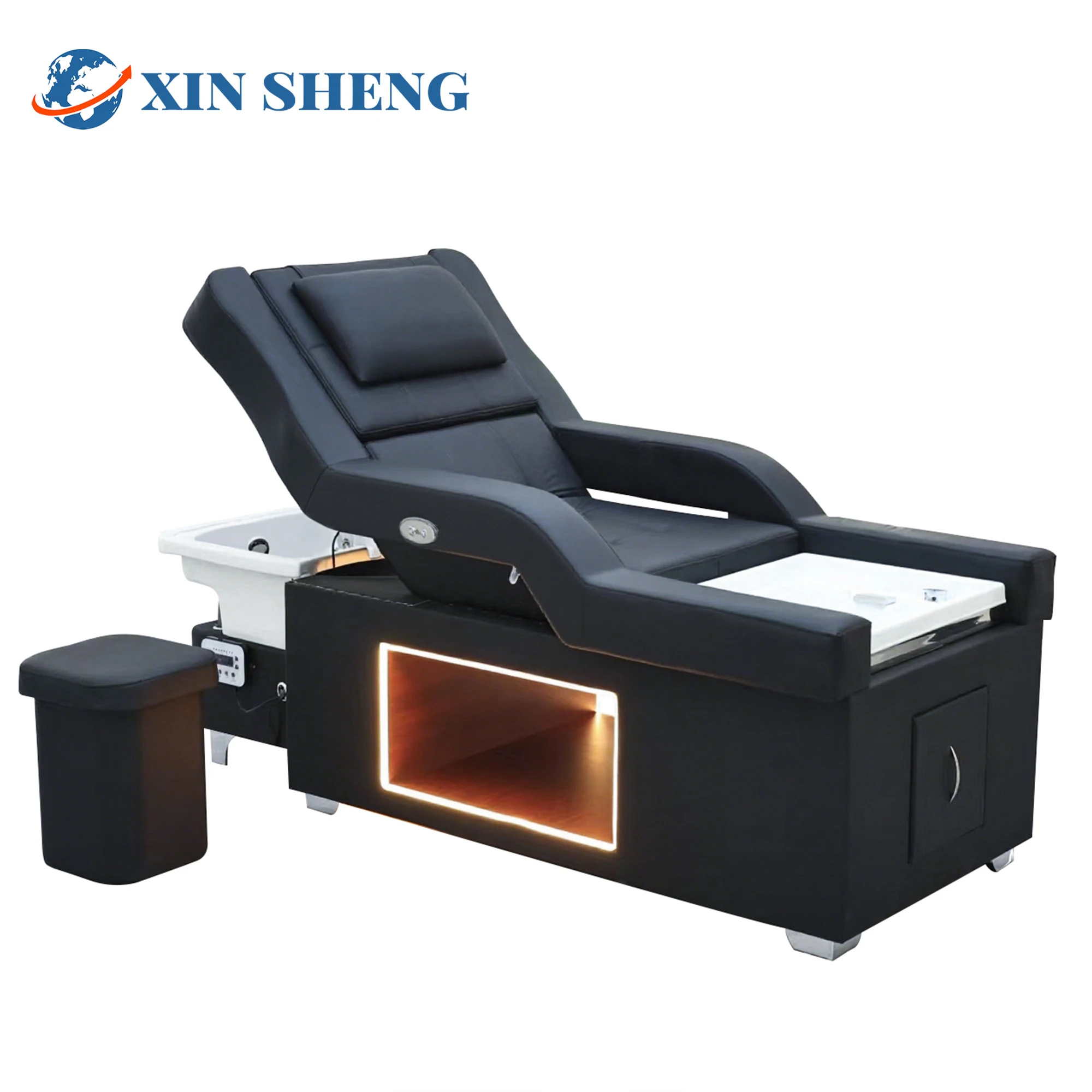 

Brand Hair Salon Shop Massage Shampoo Bed Hair Wash Beds Lift Type Massage Table High End Salon Service Commercial Furniture