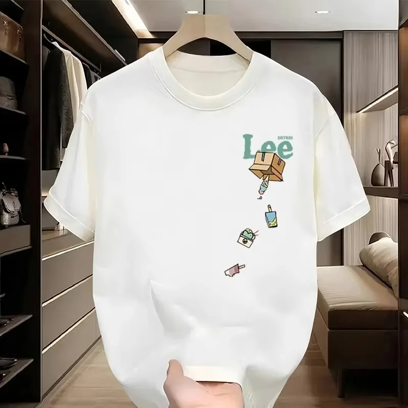

Hot Sale Summer Fashion Trend New Cotton Printed American Fashion Brand Loose Men's and Women's Round Neck Short Sleeve T-shirt