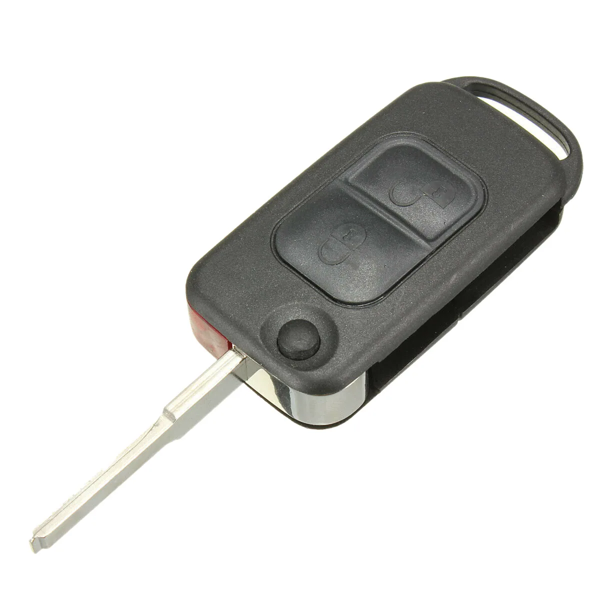 

2 Button Flip Remote Key Case HU64 Blade FOB For Mercedes Benz A C E S W168 W202 Car