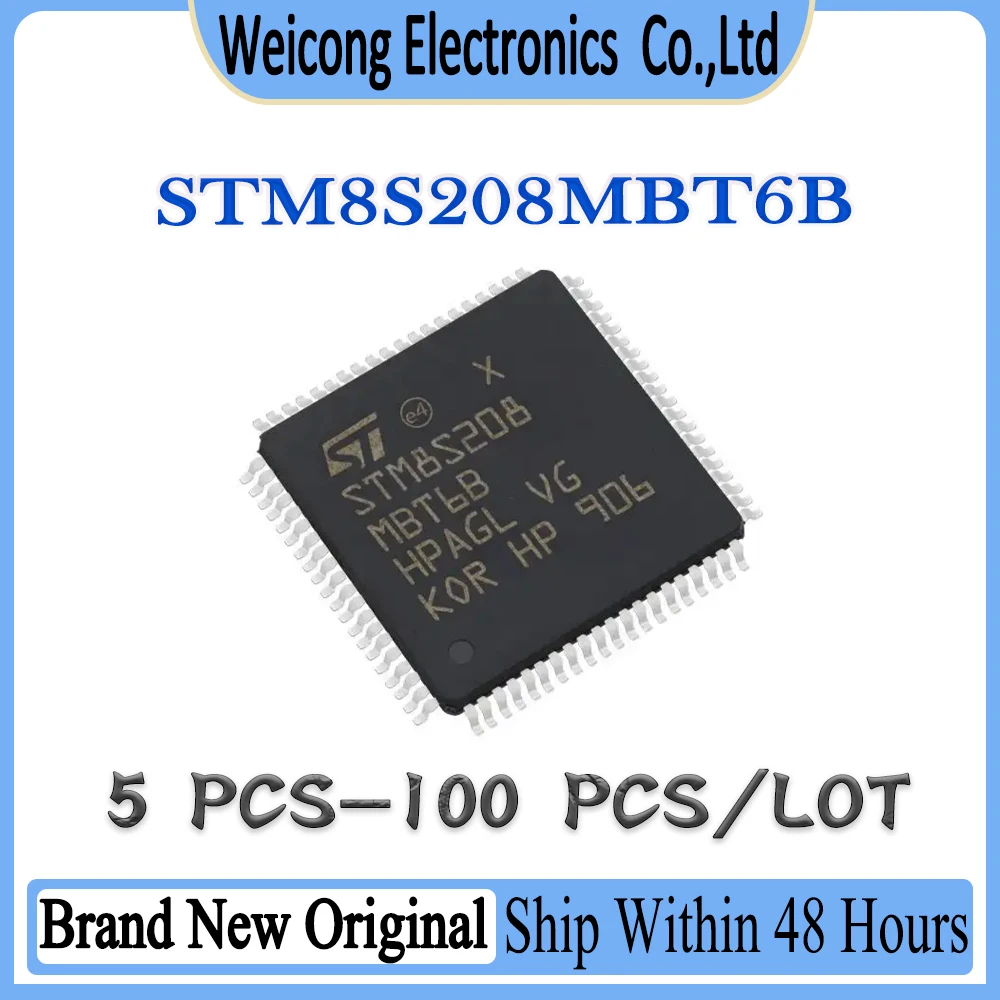 STM8S208MBT6B STM8S208MBT6 STM8S208MBT STM8S208MB STM8S208M STM8S208 STM8S STM8 STM New Original IC MCU Chip LQFP-80