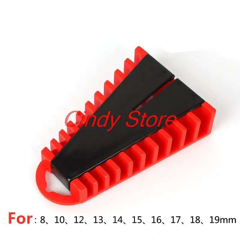 22 Slot Standard Wrench Clip Holder Plastic Rail Tray Spanner Rack Storage Tools Organizer Bag Garage Wrenches Keeper 7-22mm