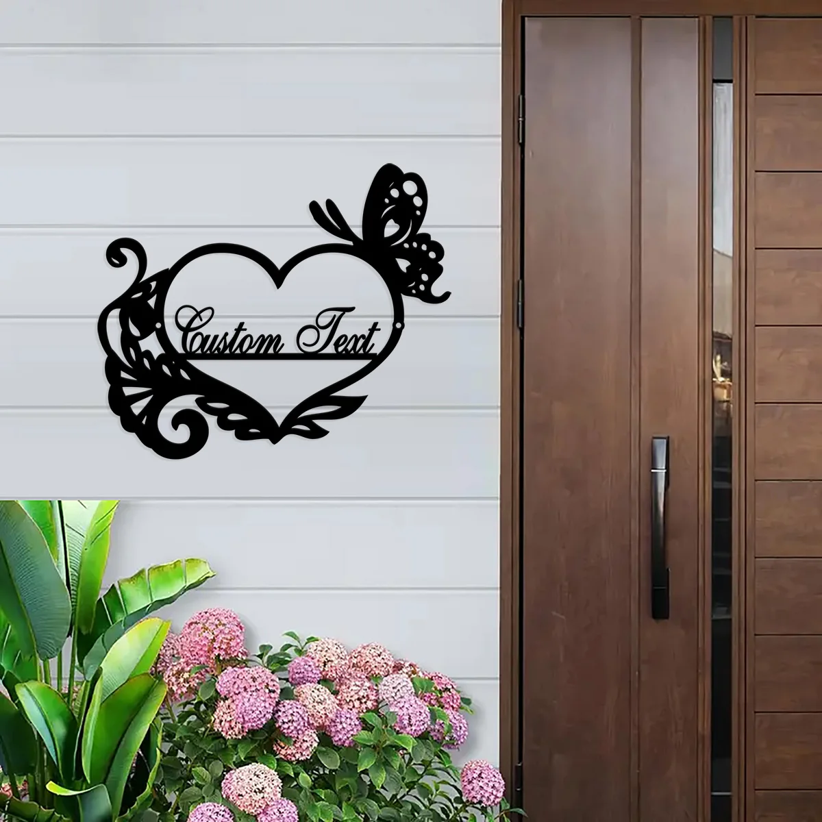 Vintage Filigree Butterfly Heart Girls personalized sign, Metal Wall Work, Girls Room Adds Artistic Flair And Natural Elegance