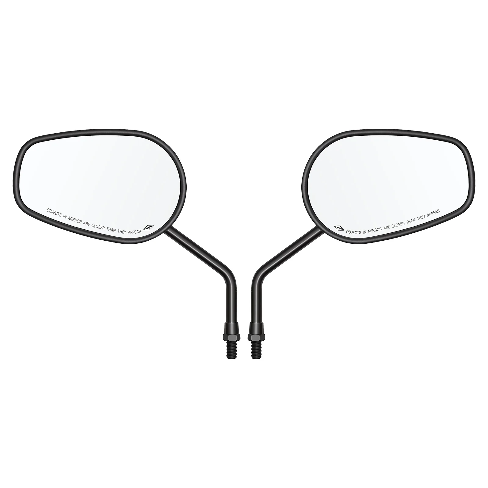 Motorcycle Rearview Mirror 10mm Bright Black Suitable For Harley Series For Honda Modified Rearview Mirror Accessories