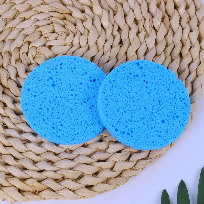 5 pezzi di struccante rotondo per il viso, spugna in legno naturale, spugna per il lavaggio del viso, soffio cosmetico