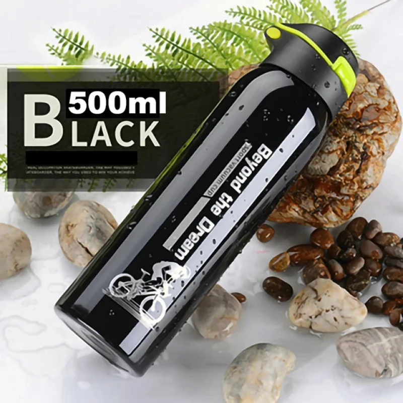 500ML Double Wall Vacuum Insulated Stainless Steel Water Bottle with Straw, Cycling Thermos Mug for Outdoor Sports view 6