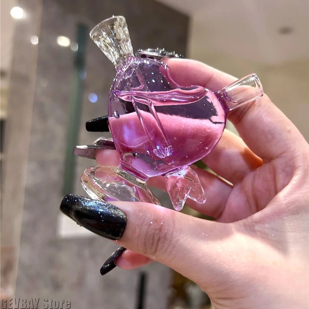 Portable Handmade Cupid Sword Heart Stained‑Glass Cigarette Holder, Microfiltration Filter Smoking Ornament, Nice Gift for Women