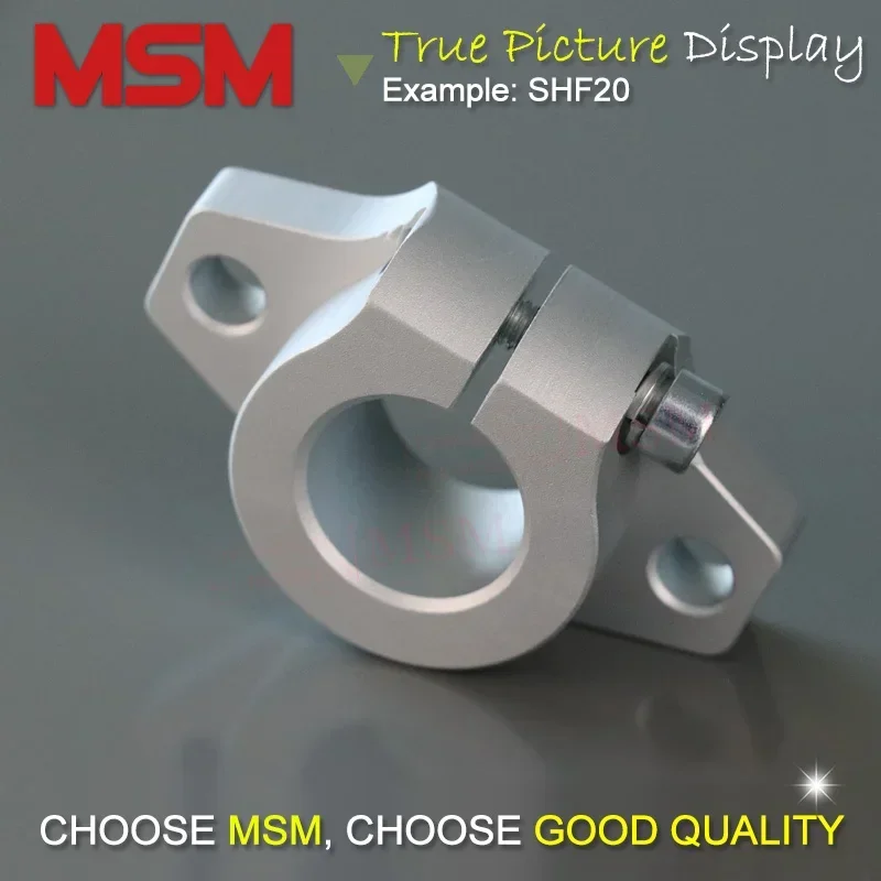MSM Shaft Support SHF8 SHF10 SHF12 SHF13 SHF16 SHF20 SHF25 SHF30 SHF35 SHF40 SHF50 Aluminium Holder Linear Rail End Bracket (mm)