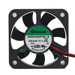KDE2405PFB1-8 For Sunon 5cm 5010 50*50*10mm DC 24 v 1.0 W 2 line cooling fan