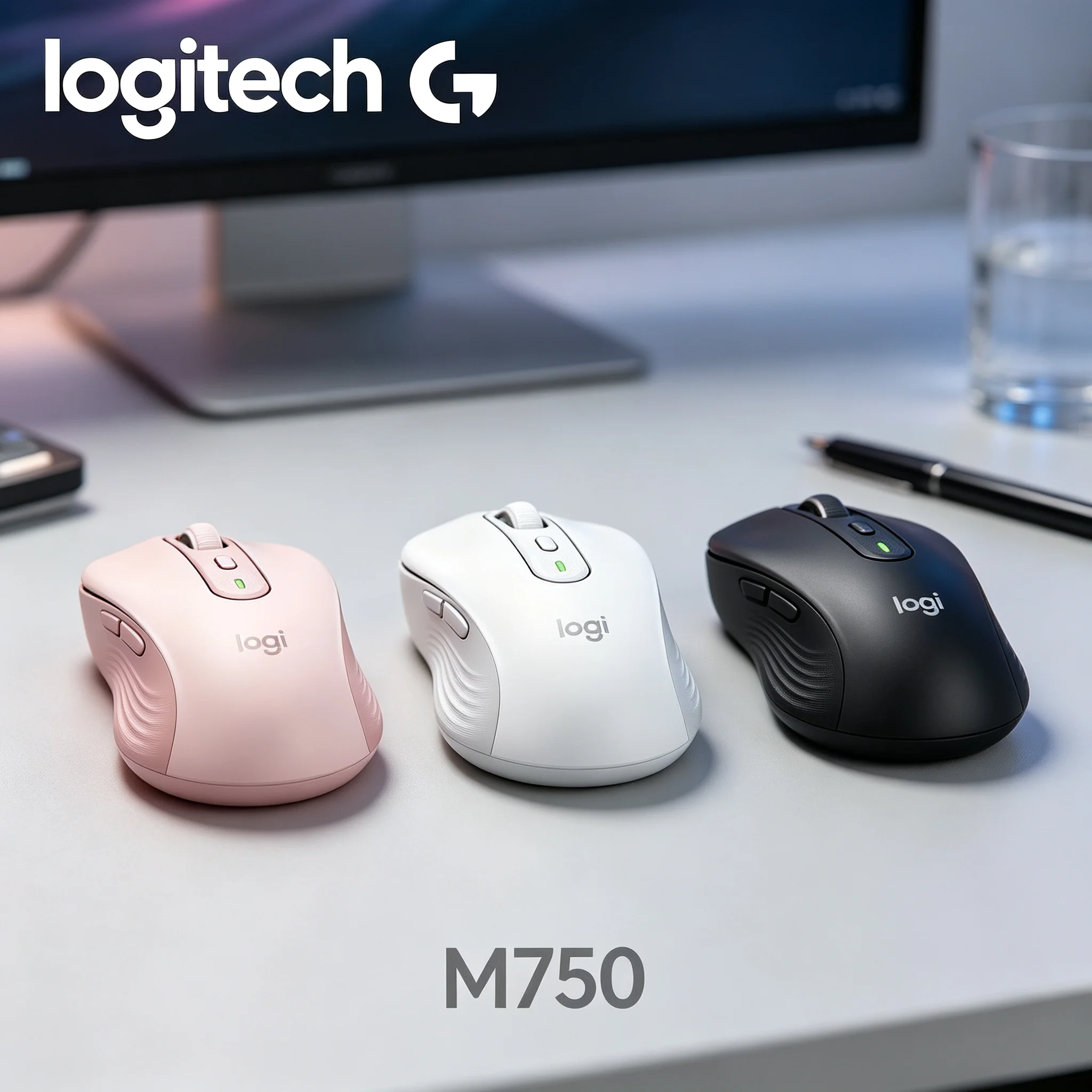 Logitech M750 Wear‑Resistant Button Wireless Gaming Office Mice Durable For Repetitive CS Shooting Clicks And Contract Office Op