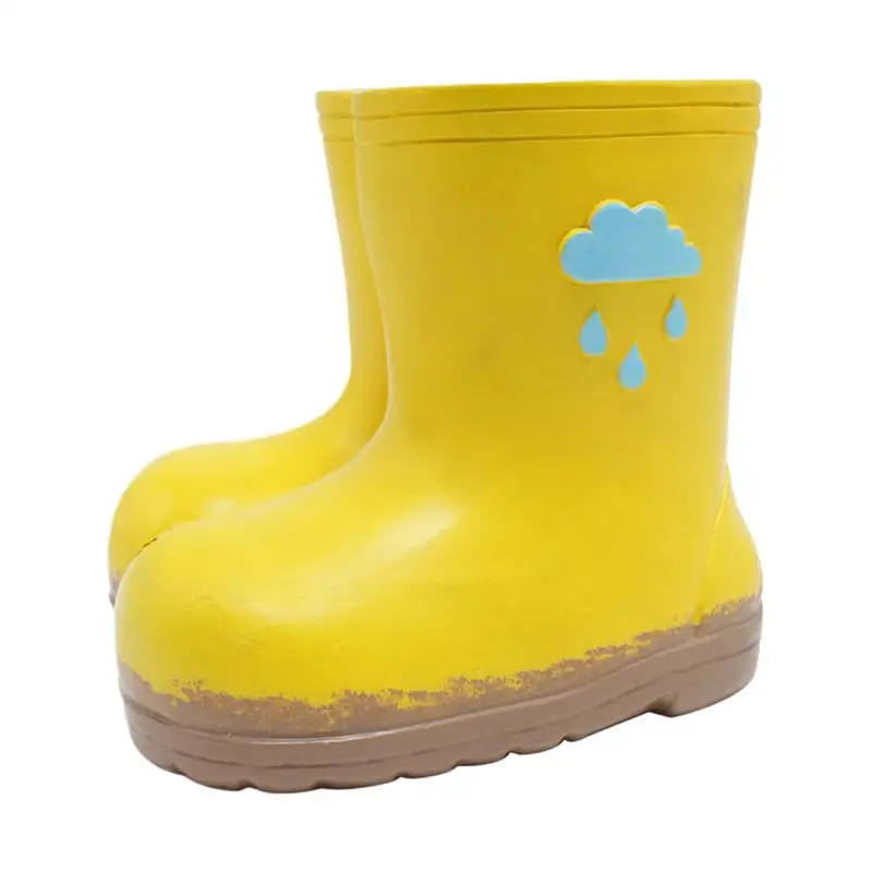 

Boot Shaped Flower Pot Creative Yellow Rainboot Shaped Resin Vase Planter Centerpiece Ornament Pen Holder Desk Accessories For