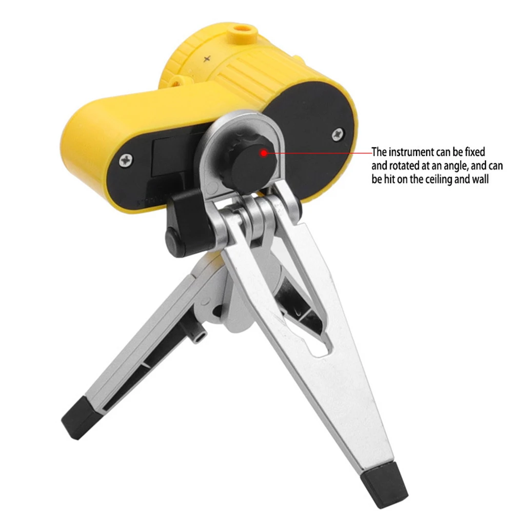 Laser-Nivelliergerät, multifunktional, 4-in-1, Haushalts-Nivellierlineal, Messlaserlineal mit drehbarem Stativ, vertikale horizontale Wasserwaage – Detail 7