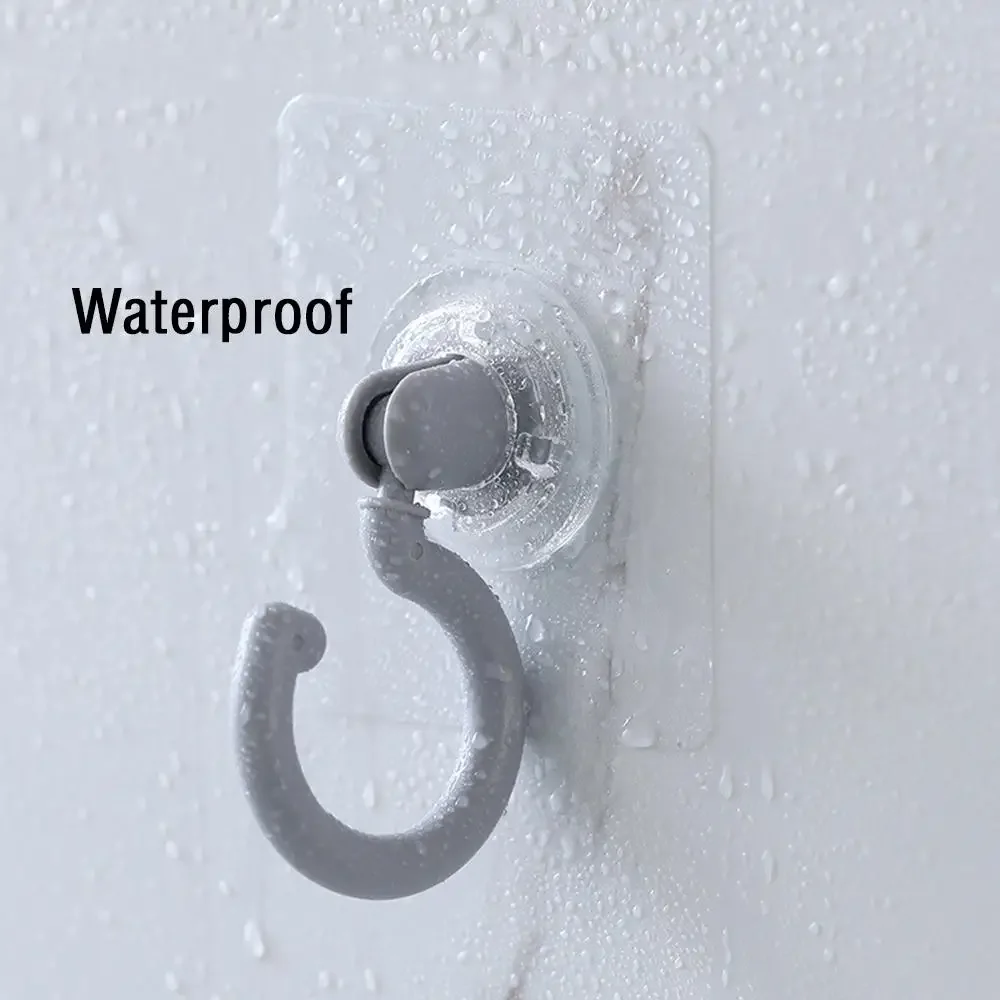 Ceiling Rotary Strong Hook Household Multifunction Adhesive  Kitchen Bathroom Wall Key Hanging Door Back Coat Hook