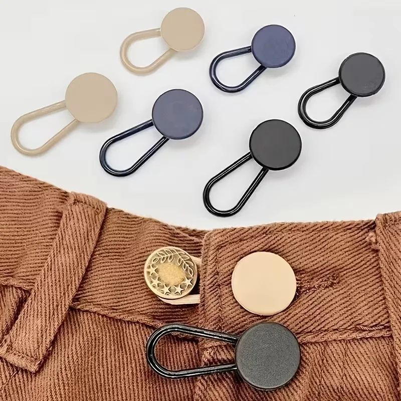 Adjustable No‑Sew Waistband Extender Clip, Durable Plastic Buckle, Easy‑to‑Use for Women’s Jeans Skirts Dresses