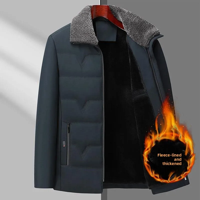 2026 New Arrival Winter Men's Jacket with A Fur Collar  Men Cotton Jackets  Mens Fashion Thicken Warm Parkas Windproof Coat Male