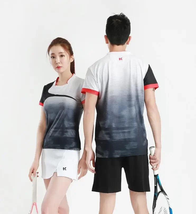 Bezpłatne drukuj nazwa kobiety Badminton koszula spodenki sportowe, badminton t-shirt męski, tenis stołowy koszulki, koszulka do gry w tenisa