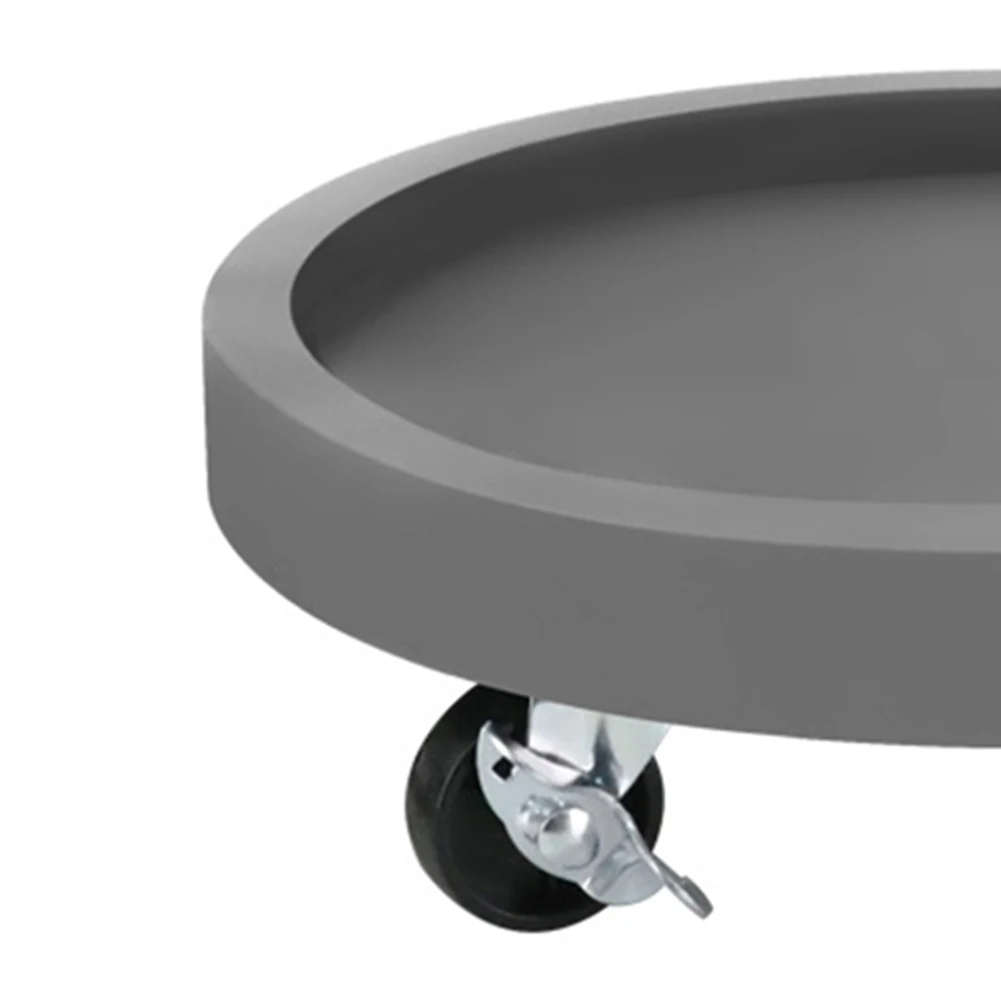 Round Plant Dolly Plant Caddy Wheels Sturdy Wheels Design Recycled Plastic Material 11inch For Rearranging Plants