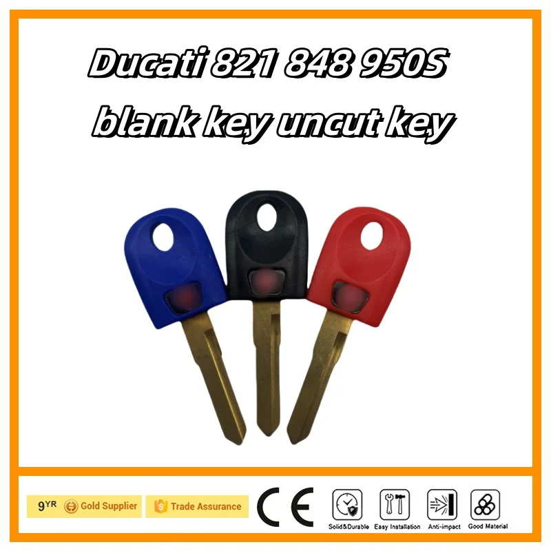 For Ducati 797 939S 748 749 821 848 950S Monster 950 M400 Blank Key Motorcycle Replace Uncut Keys can be placed anti-theft chip