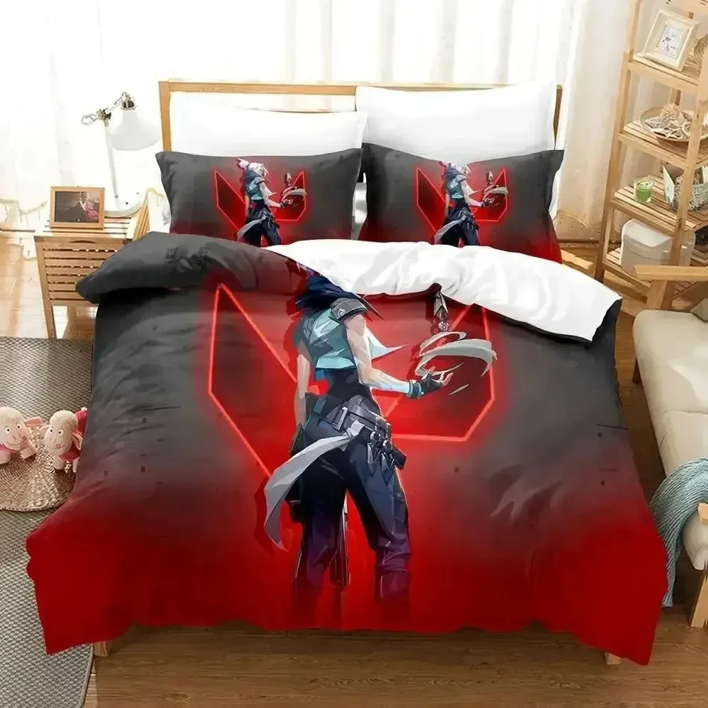 3d Print Game Jett Valorant Bedding Set Bedroom Soft Modern Bedspreads Comefortable Kids Duvet Cover Quilt Cover And Pillowcase