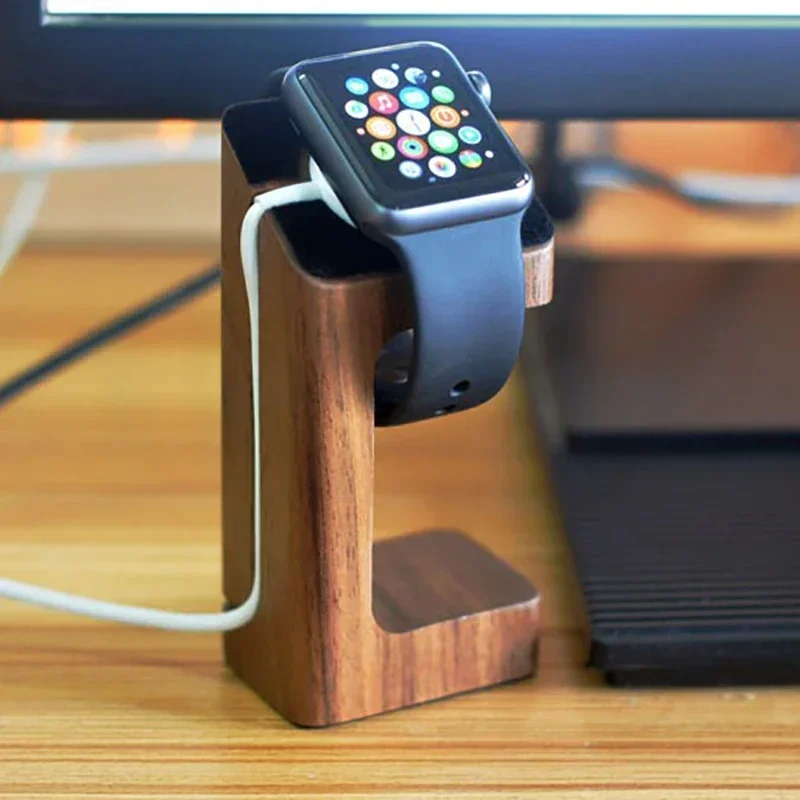 Support de chargeur Apple Watch en bois, support de bureau Smartwatch, station de charge, base de montre-bracelet, accessoires d'origine