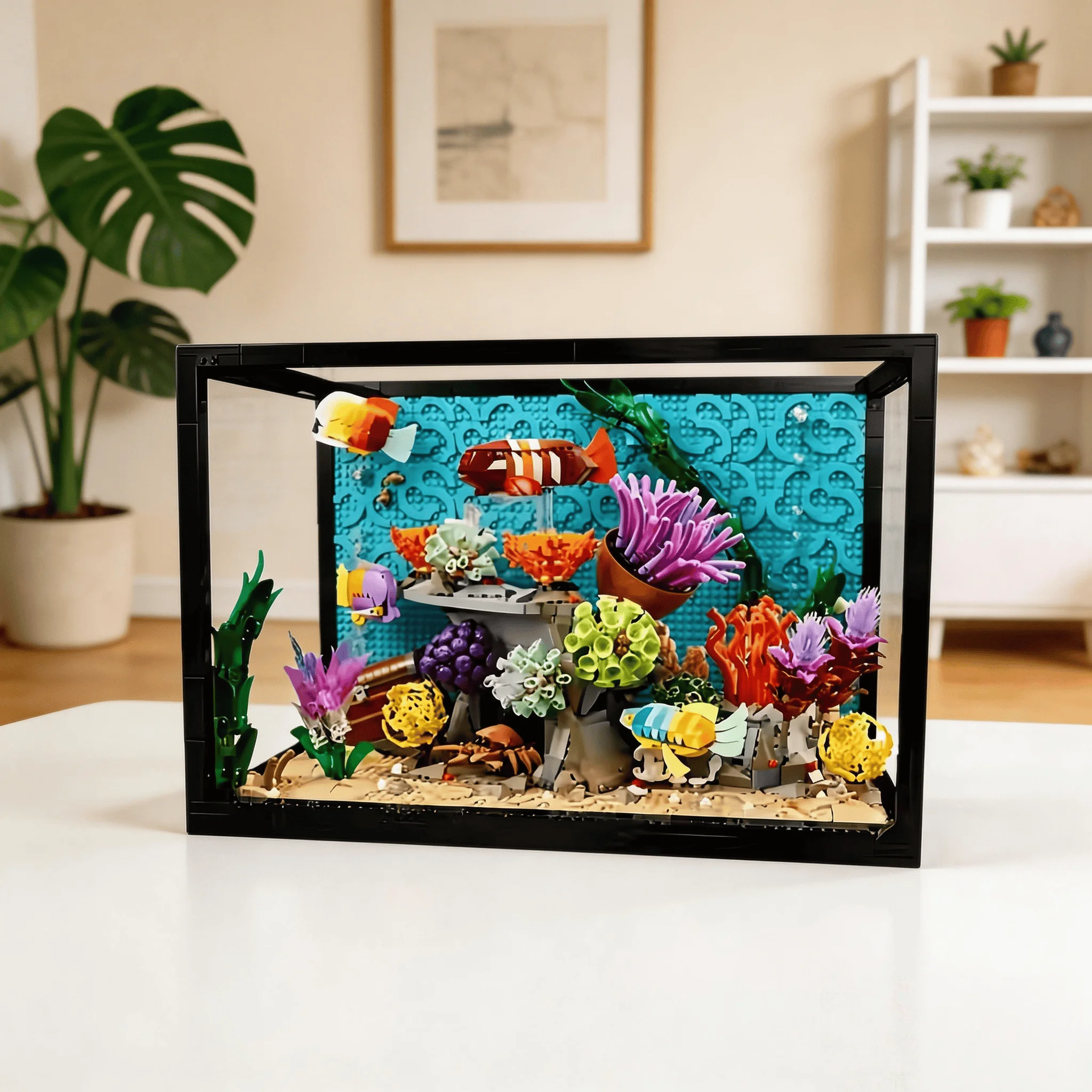 

2026 new home decoration marine animal children's modular assembly toy 4154pcs tropical aquarium fish toy gift children adult