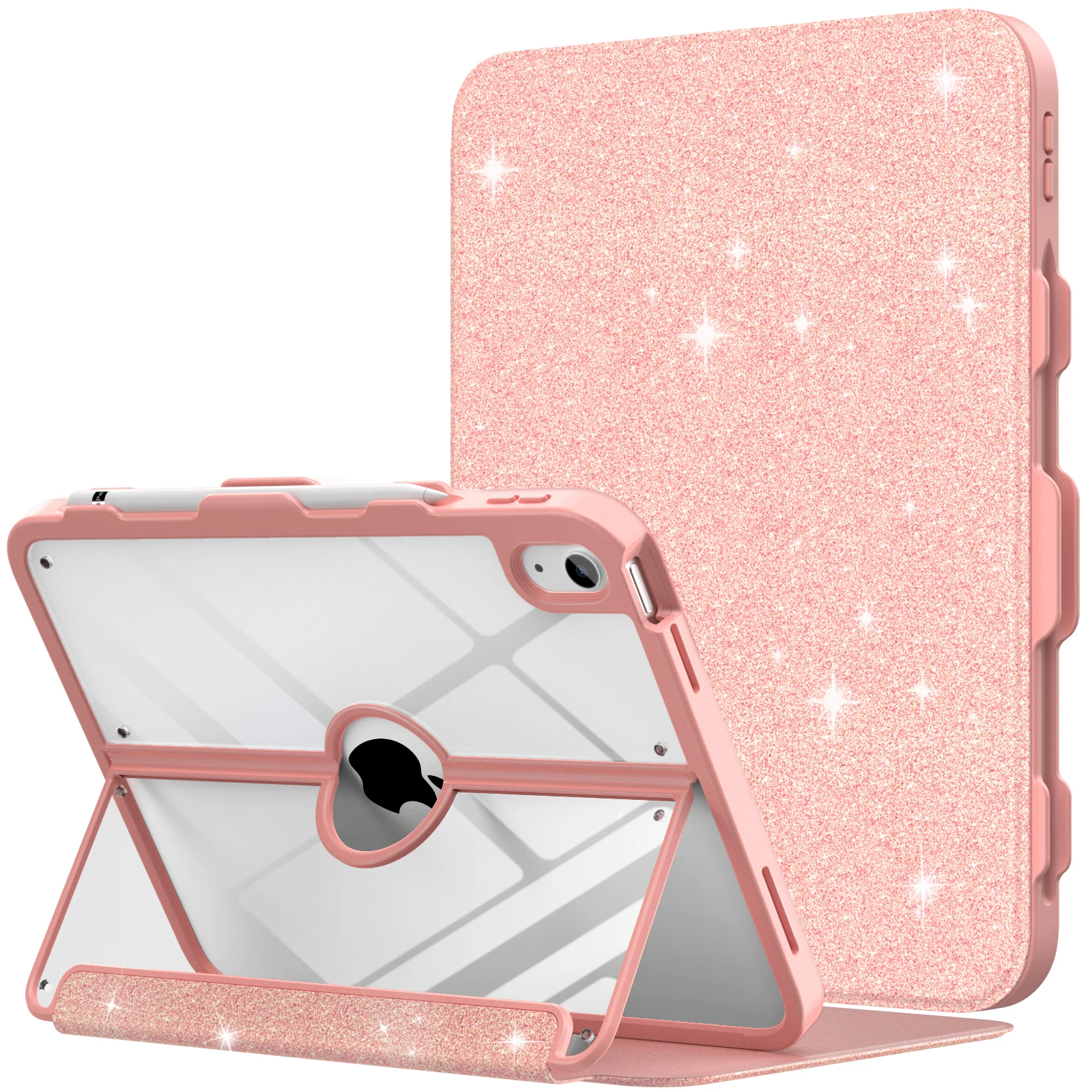 For iPad 11-inch (A16) 11th Generation Case 2025/ iPad 10th Case with Pencil Holder 2022 10.9 inch, Built-in Screen Protector