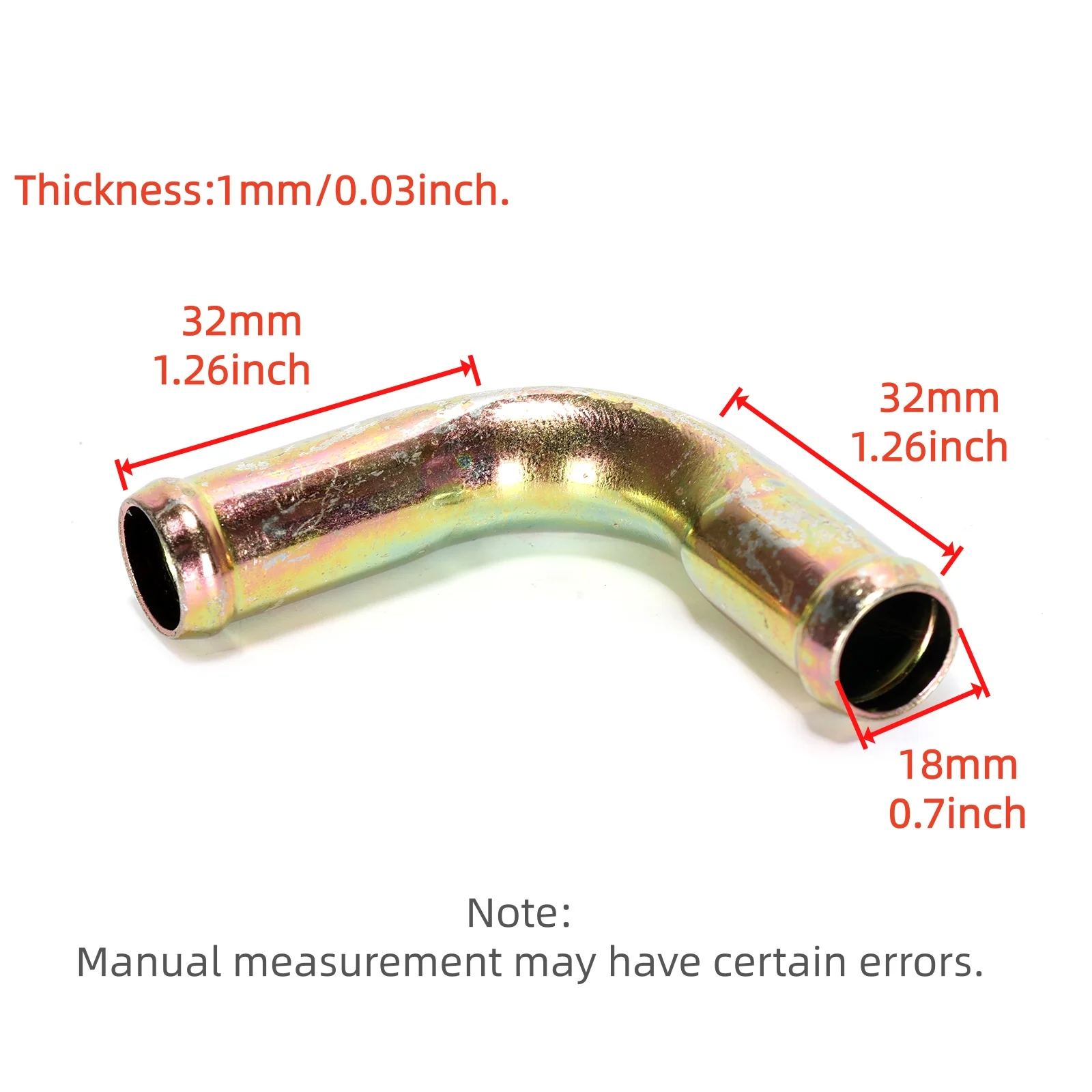رويمو 2 قطعة 90 °   سخان موصل الخرطوم المشترك 18 مللي متر x 18 مللي متر/23in/32inx23/32in مناسبة لخراطيم سخان السيارات الخ