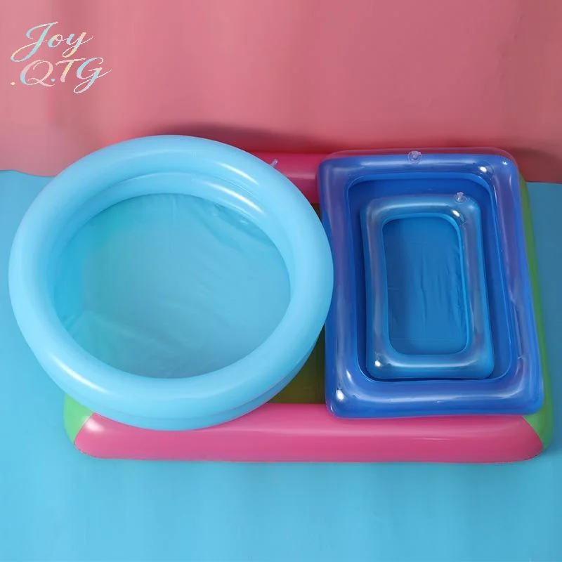Hot Sale 1Pcs Reusable Cleaning Basin Blue Inflatable PVC Tray Kids Sensory Learning Tray For Sand Water Fishing Games
