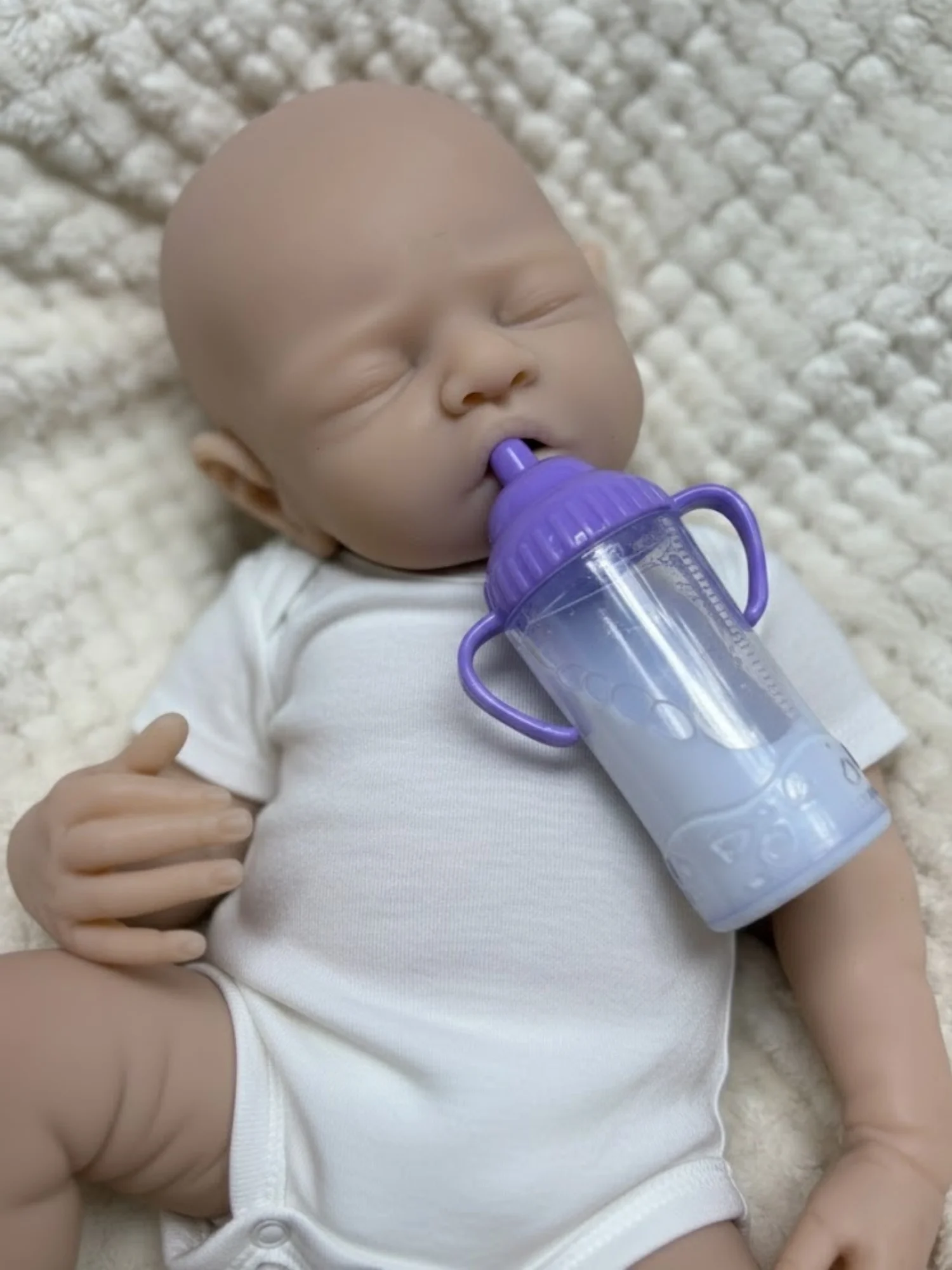 16 Inch Open Mouth Full Solid Silicone Reborn Doll Handmade Painted Unpainted Baby Doll Boneca Reborn Corpo De Silicone