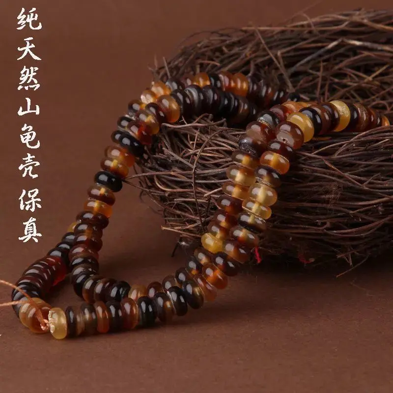 Blood Material Mountain Tortoise 108 Abacus Buddhist Beads Multi-Circle Bracelet Necklace Men and Women