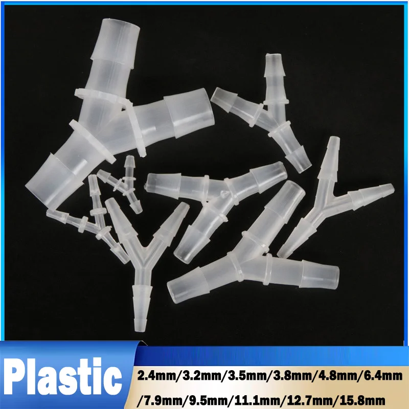 2/5Pcs Y-type Tee 3 Way Hose Connector Plastic 3 Ways Hose Joiner Air Water Flow Splitter for Drip Irrigation Aquariums Garden