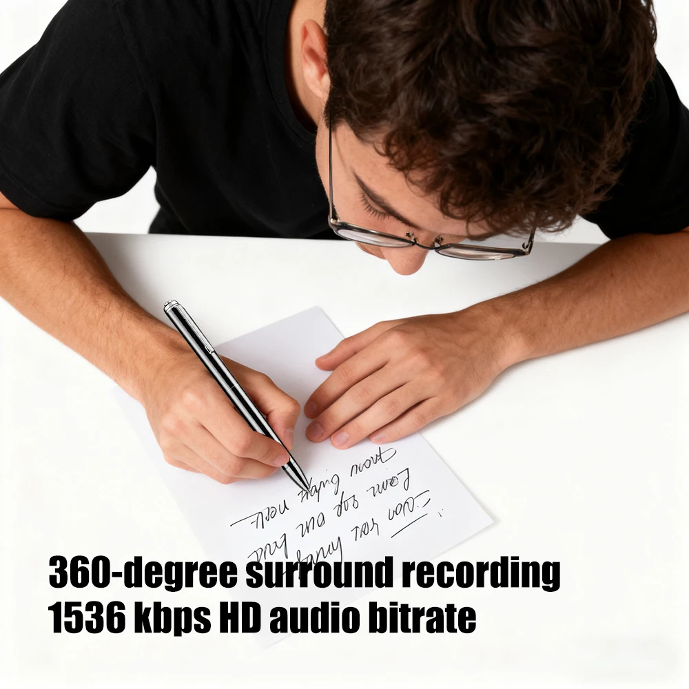 Famue Pen مسجل صوت تسجيل بلمسة واحدة أثناء الكتابة 1536KBPS HD إلغاء الضوضاء فئة اجتماع مكتب مساعد OTG Outpu #4