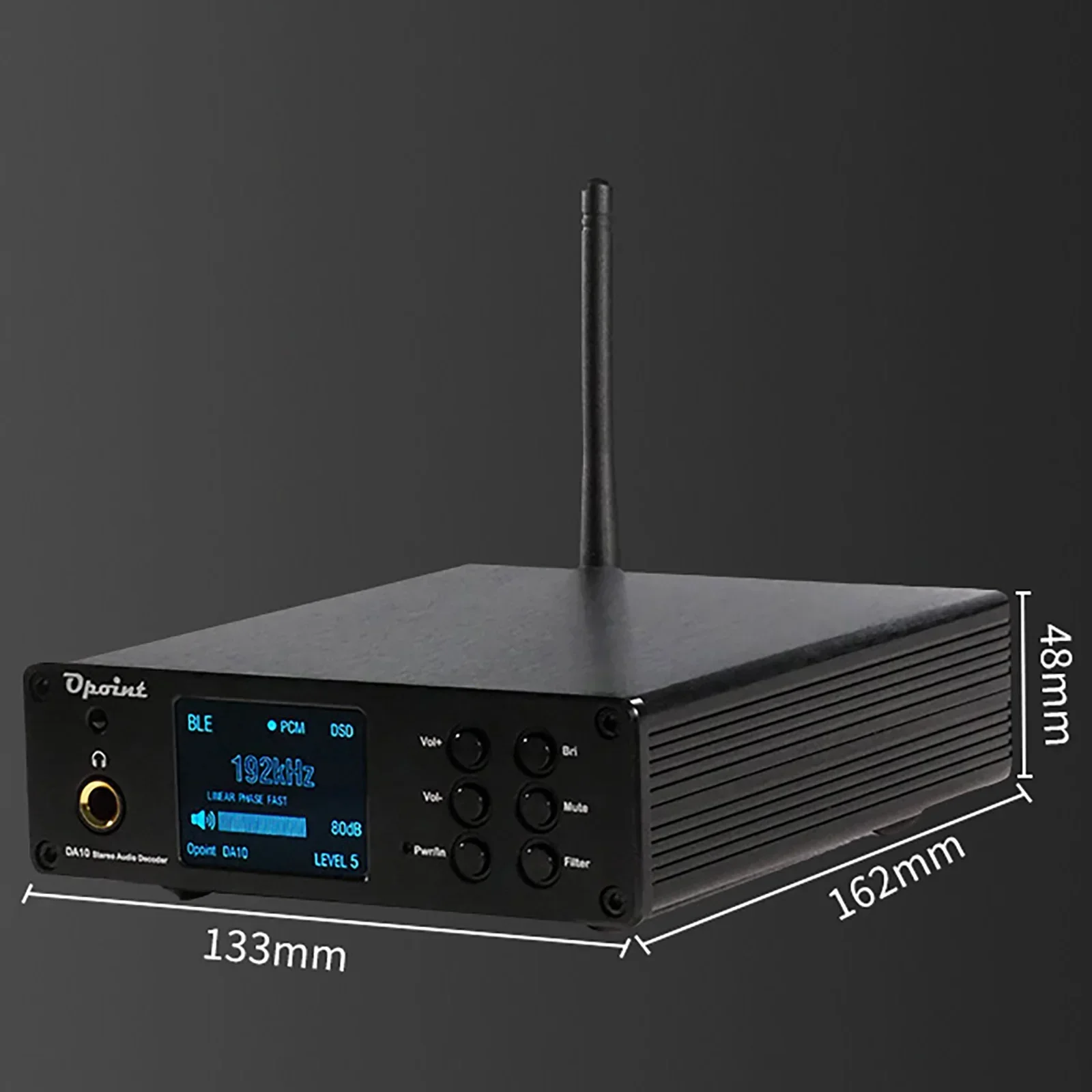 AMXEKR Dual Core ES9038 Audio Decoder DAC Ear Playback Digital Hifi Fever USB Hard Solution DSD512 Bluetooth 5.1