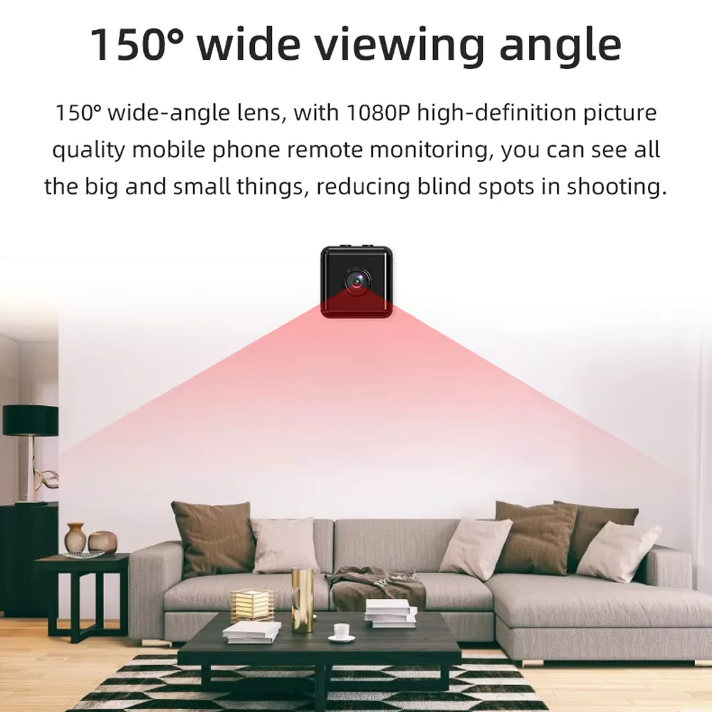 كاميرا X6D 1080P HD صغيرة واي فاي للهاتف المحمول مراقبة عن بعد مراقبة لاسلكية حماية أمن الوطن كاميرا فيديو داخلية