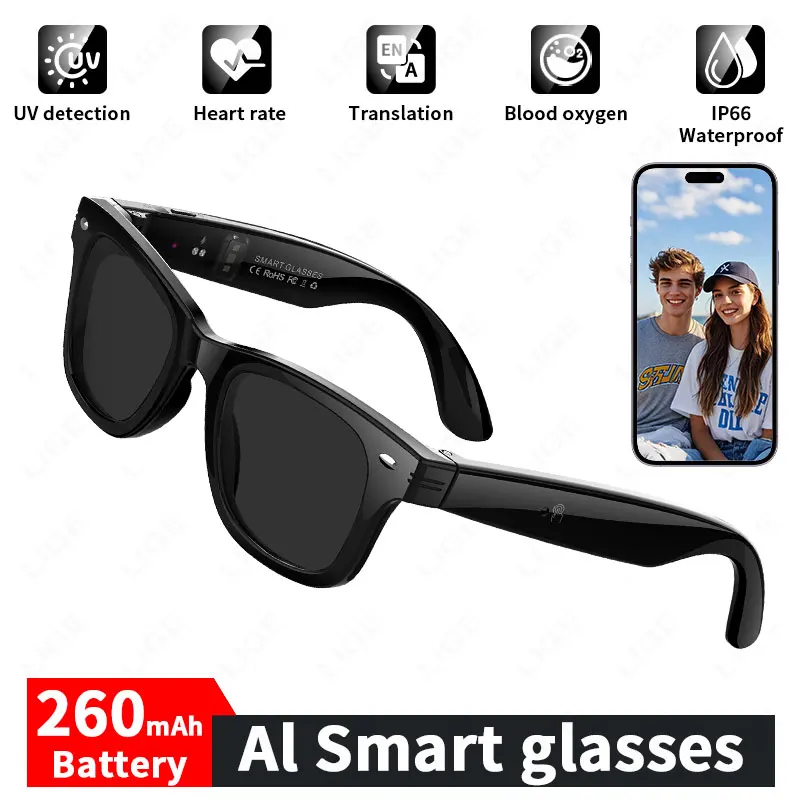 

New AI Photography Video Smart Glasses Intelligent Interactive Translation Smart Sunglasses For Google Glasses with camera men