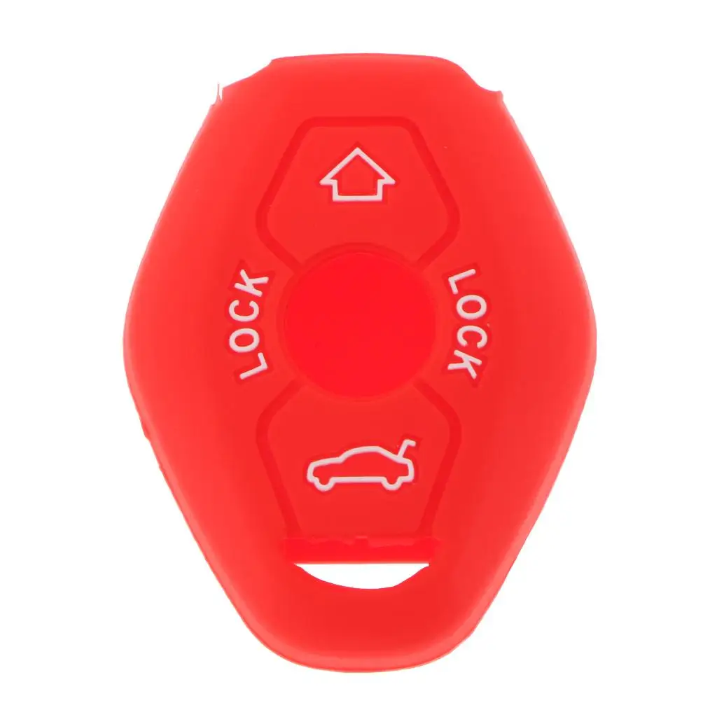 Silicone Remote Key Fob Case for Z3 Z4 X3 X5 E36 325i E65 E46 E81 Red