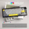 Ajazz AK650 ゲーミングメカニカルキーボード 0.85 インチ TFT スクリーン & ノブ付き 65% RGB Bluetooth ワイヤレスキーボードゲーマー 5000mAh ホットスワップ 4