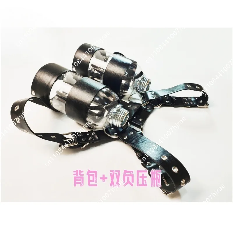 Gas Mask Negative Pressure Bottle Backpack, Double Bottle Breathing Pressurized Cosplay